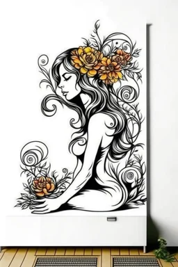 Women floral wall art