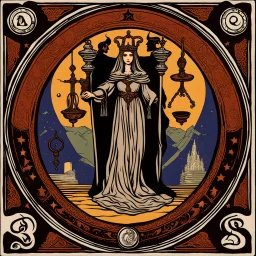 A tarot card is also a postage stamp.