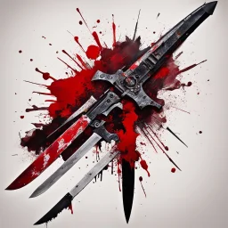 [art by Jean-Paul Riopelle] the name of this knife is "zombie killer", it is a nice bloody blade, well balanced in the hand. It destroyed a lot of zombies' brains