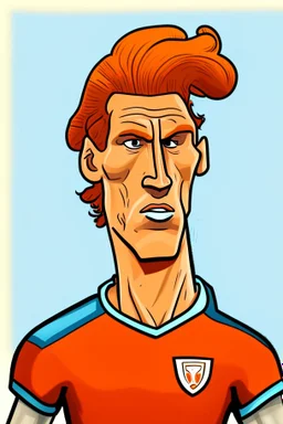 Virgil van Dyck Dutch soccer player 2d cartoon