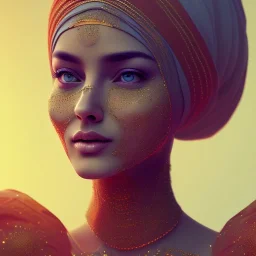 Yemeni woman, Character Portrait, bright colours,face, magnificent, majestic, highly intricate gigantic, Realistic photography, incredibly detailed, ultra high resolution, 8k, complex 3d render, cinema 4d