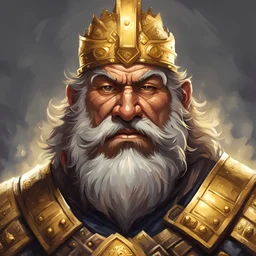dnd, portrait of golden dwarf