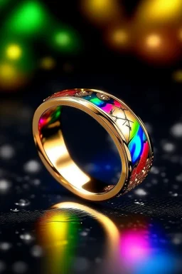 rainbow light space ring