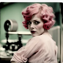 Clara bow, with pink hair