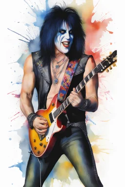 text "MOTLEY CRUE", head and shoulders portrait, Motley Crue Paul Stanley - well-shaped, perfect figure, perfect face, laughing, a multicolored, watercolor stained, wall in the background, professional quality digital photograph, 4k, 8k, 32k UHD, Hyper realistic, extremely colorful, vibrant, photorealistic, realistic, sharp, highly detailed, professional quality, beautiful, awesome, majestic, superb, trending on artstation, pleasing, lovely, Cinematic, gorgeous, Real, Life like, Highly detailed,