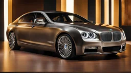 A luxurious (((fusion of a bmw and Bentley))), its sleek contours and opulent details blending seamlessly together