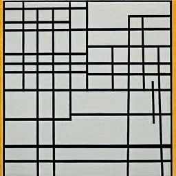 Thun in the style of Mondrian drawing