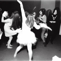 Old Creepy photo of new years eve rave cats dancing