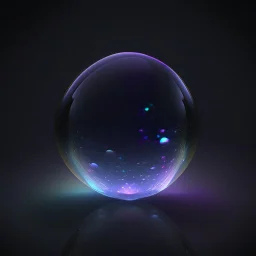 3d holographic sphere shape isolated on infinite dark background, glow, glass effect, 4k. sober.