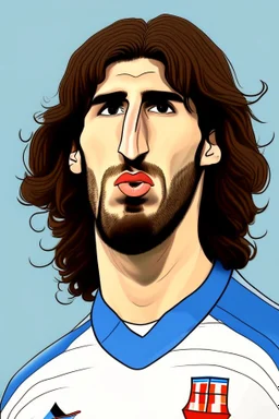 Sandro Tonali Italian football player ,cartoon 2d