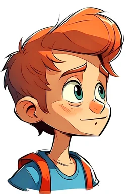 a boy,cartoon,profille