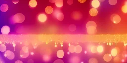 Abstract Christmas bokeh background - gold, pink blurred glitter lights - banner, header, panorama