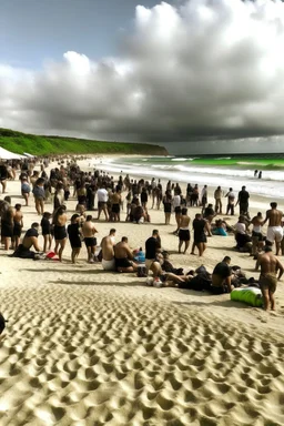 people stranded at a beach with no essentials
