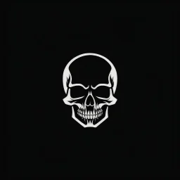 minimalistic skull logo