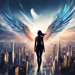 In a world where the sky is the new frontier, “AeroDynamica” emerges as the embodiment of progress and freedom. This digital artwork captures a futuristic girl, her silhouette sleek against the cityscape, with wings that are a marvel of bioengineering. They unfurl with a grace that belies their intricate design, a fusion of organic curves and cutting-edge technology. “AeroDynamica” is not just a figure; she’s a statement about the potential within us all to soar beyond our limits and explore the