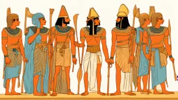 Phoenician soldiers received by the Pharaoh of Egypt for dinner