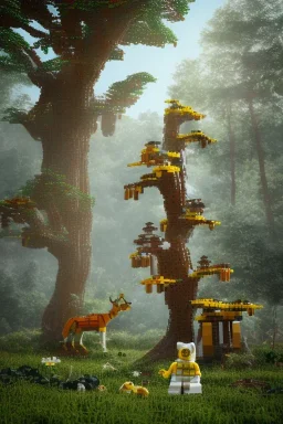 lego tree forest animals children