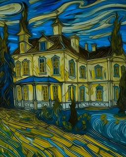 A mansion filled with ghosts painted Vincent van Gogh