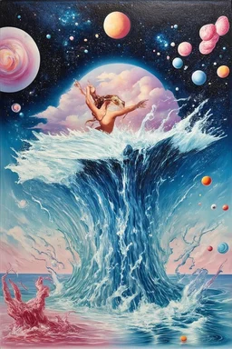 The fourth stage of water; Post-Modern Celestial Pop Art with surreal elements