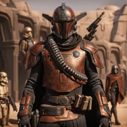 star wars bald male corellian pilot wearing pearlescent black and gunmetal grey First Order special forces heavy assault armor and helmet with gold trim inside the jedi temple, centered portrait, hyperdetailed, dynamic lighting, hyperdetailed background, 8k resolution, volumetric lighting, light skin, fully symmetric details