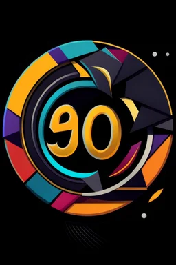 a stylized eclipse surrounded by jagged, metallic shapes make it a 90s badge