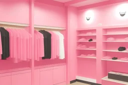pink background under the logo of a clothing store