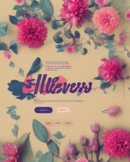 flowers delivery website landing page design with a burst of colors, hyperrealism, and hyper details, sharp background, --a:2