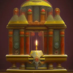 tribal small altar temple for resurection concept art for games