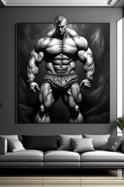 man wall art bodybuilder