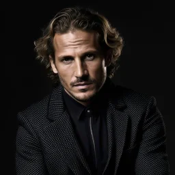 Diego Forlan Football soccer player posing. He is a dark detective noire.