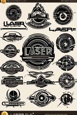 laser logo clip art style