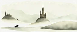 way to a stony castle, Jon Klassen style