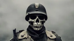 soldier with a skull mask