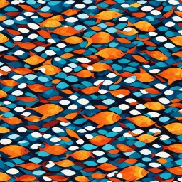 Tessellation, a repeated geometric fish that covers a surface