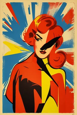 Vintage pop art style, flame