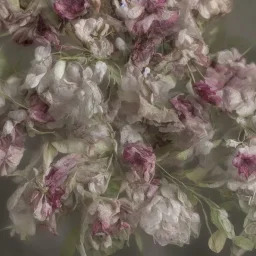 close up photo of different withered flowers, soft light, 100mm lens, f / 2.8 , unreal engine 5.1, ultra high resolution, photorealistic, ultra high detail, octane render, beautiful, oil paint