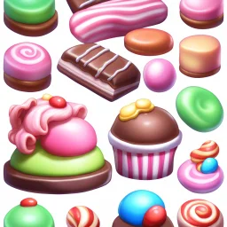 a candy from bakery , an ultrafine detailed painting by senior character artist, featured on polycount, sots art, artstation hd, 2d game art, behance hd