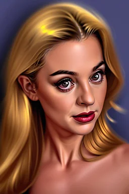 Extremely rich female actress portrait