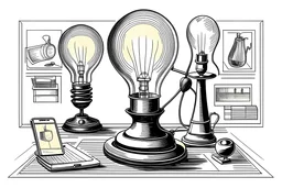 the lightbulb,telephone & television combined into one device. the device is so powerful it can even record silent thoughts. a pro drafting patent illustration