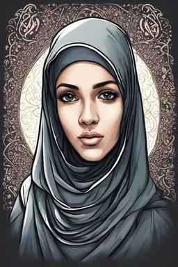 Get ready for a Spiritual Islamic ambiancehand-drawn illustration of ramadan A veiled Muslim girl wearing an Islamic niqab,The artwork is easy to remove from the background and is suitable for t-shirt design