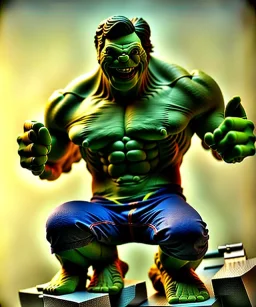 Baby hulk, full body, bokeh