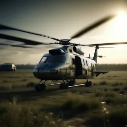 i want to create ai image for photo backgrounds of a chopper parked in the runaway