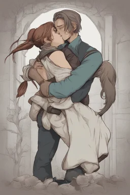 Dnd style, hug from behind