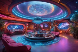 [high res photo by Jean-Claude Mézières] the Valérian and Laureline's favorite Spaceport extraordinary psychedelic Cantina in Syrte-la-Magnifique