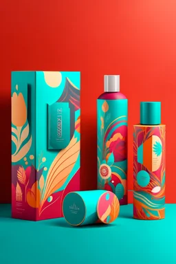 spa and beauty, abstract colors on the packaging design template