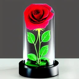 transparent multicolor crystal rose