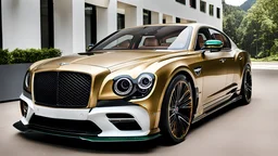 A (((Bentley Charger))) featuring a luxurious interior, advanced technologies, and a sleek body kit designed by MANSORY, exuding an air of sophistication and power