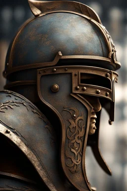 2d blueprint of a viking helmet, bokeh like f/0.8, tilt-shift lens 8k, high detail, smooth render, down-light, unreal engine, prize winning