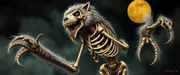 Ben Daglish & Anthony Lees Werewolf Skeleton with lotsa fluffy fur looking goofy