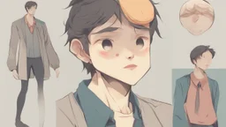 شخص جسمه عادي ووجه طولي